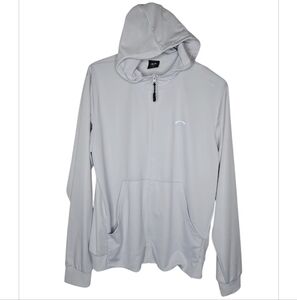 Oakley Men's Gray Foundational Hydrolix Full Zip Hooded Jacket Size M